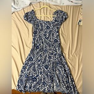 Floral midi slit dress